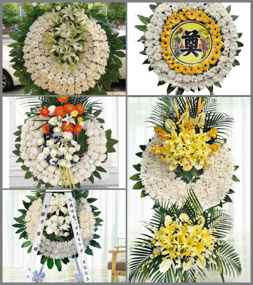 广东江门市鹤山市龙口镇中七村花圈速递